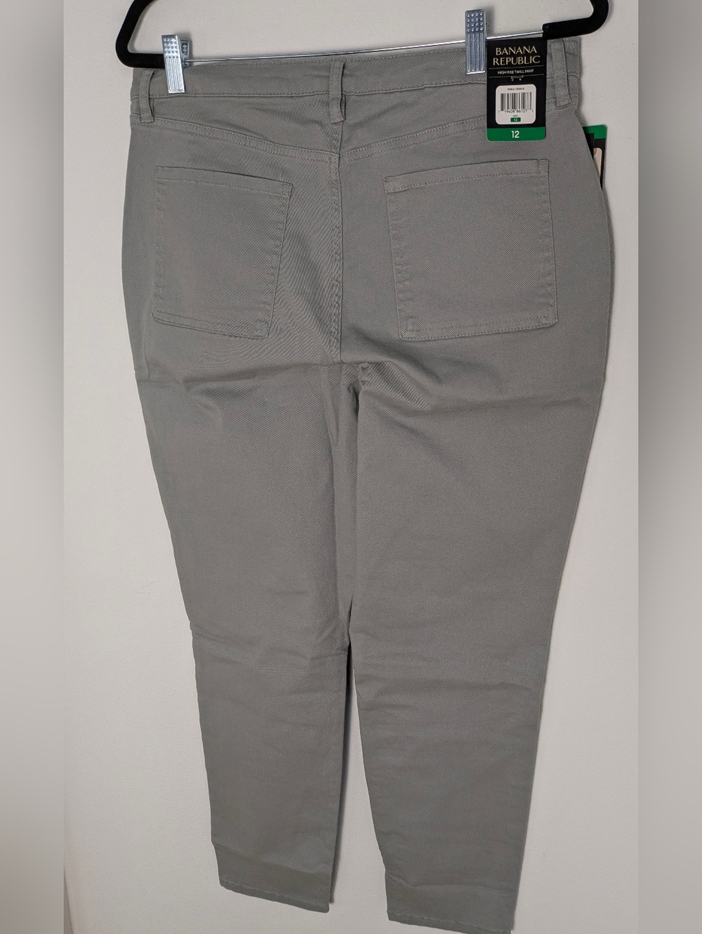 NEW! Women’s Banana Republic High Rise Twill Pants - Gray Size 12 Casual - Picture 5 of 13